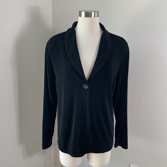 Chico's Sweaters - Chicos Travelers Womens Large Slinky Knit Cardigan‎ One Button Long Sleeve Top